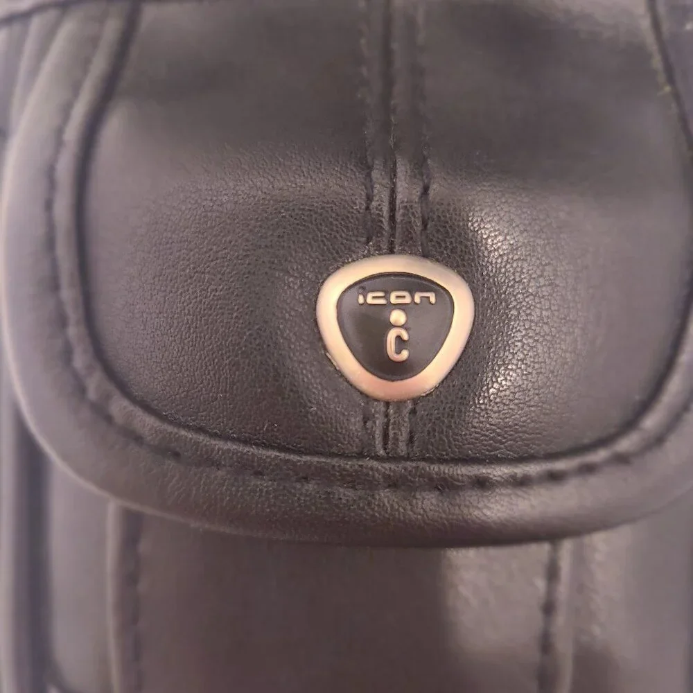 Icon Black Faux Leather Vintage Digital Camera Pouch - Picture 5 of 15